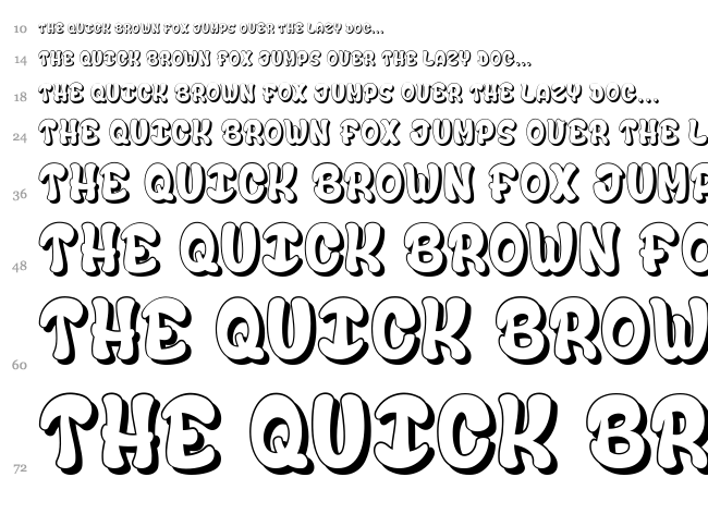 Bubble & Soap font waterfall
